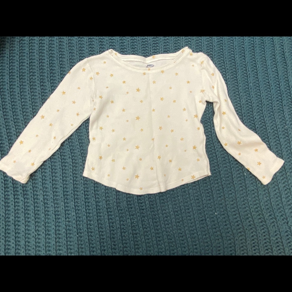 Waffle knit girl long sleeve
